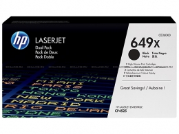 Тонер-картридж HP 649 Black Dual Pack для CLJ CP4525 (2х17000 стр) (CE260XD). Изображение #1