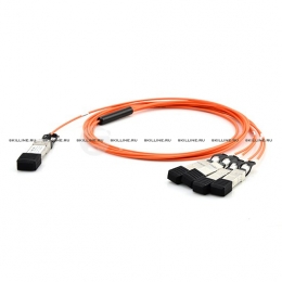 Кабель Cisco Systems 40GBASE Active Optical QSFP to 4SFP breakout Cable, 7m Original (QSFP-4X10G-AOC7M). Изображение #1