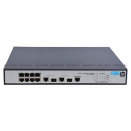 HP 1910-8-PoE+ Switch(Web-managed, 8*10/100 PoE+, 90W, 2 dual SFP, static routing, 19
