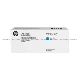 Тонер-картридж HP 508X Cyan для CLJ Enterprise M552dn/M553n/M553dn/M553x/M577dn/M577f/M577c Contract (9500 стр) (CF361XC). Изображение #1