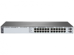 HP 1820-24G-PoE+ (185W) Switch (WEB-Managed, 12*10/100/1000 PoE+, 12*10/100/1000, 4*SFP, 185W, Fanless, Rack-mounting, 19