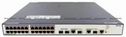 Коммутатор Huawei S3700-28TP-PWR-SI(24 Ethernet 10/100 PoE+ ports,2 Gig SFP and 2 dual-purpose 10/100/1000 or SFP,with 500W AC power supply) (S3700-28TP-PWR-SI). Изображение #1