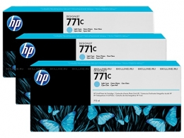 Картридж HP 771C Light Cyan для Designjet Z6200 3х775-ml (B6Y36A). Изображение #1
