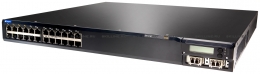 Коммутатор Juniper Networks EX 4200, 24-port 10/100/1000BaseT (8-ports PoE) + 320W AC PS, includes 50cm VC cable (EX4200-24T). Изображение #1