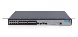 HP 1910-24-PoE+ Switch(Web-managed, 24*10/100 PoE+, 220W, 2 dual SFP, static routing, 19