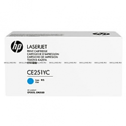 Тонер-картридж HP CE251YC Cyan для СLJ CM3530/CP3525 Contract (7900 стр) (CE251YC). Изображение #1