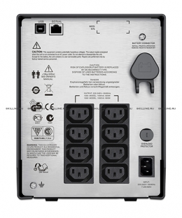 ИБП APC  Smart-UPS C  900W/1500VA LCD 230V, (8) IEC 320 C13 (SMC1500I). Изображение #4