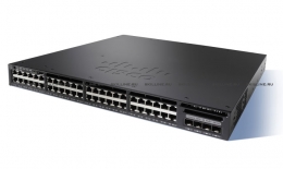 Коммутатор Cisco Catalyst 3650 48 Port FPoE 4x1G Uplink w/5 AP licenses IPB (WS-C3650-48FWS-S). Изображение #1